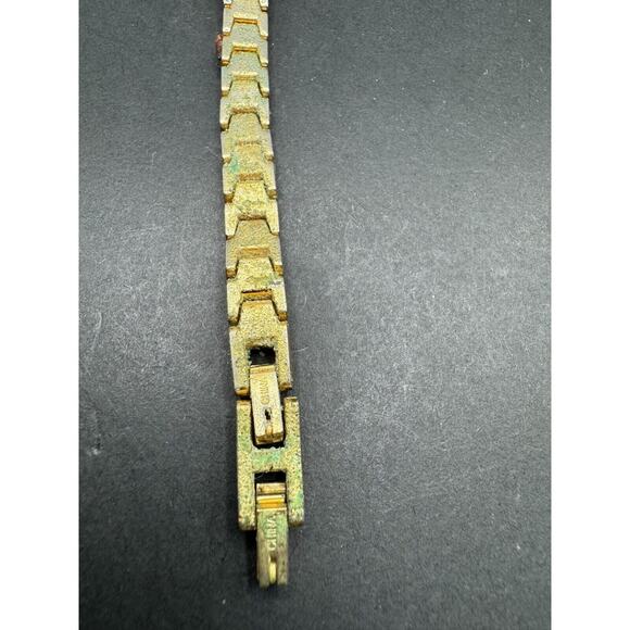 Precision by Gruen GP447L Gold and Silver Crystal Oval Ladies Quartz Watch